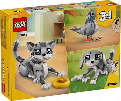 LEGO Creator 3-in-1 Žvalus katinas Judantis šuo Žavinga balandė 31163