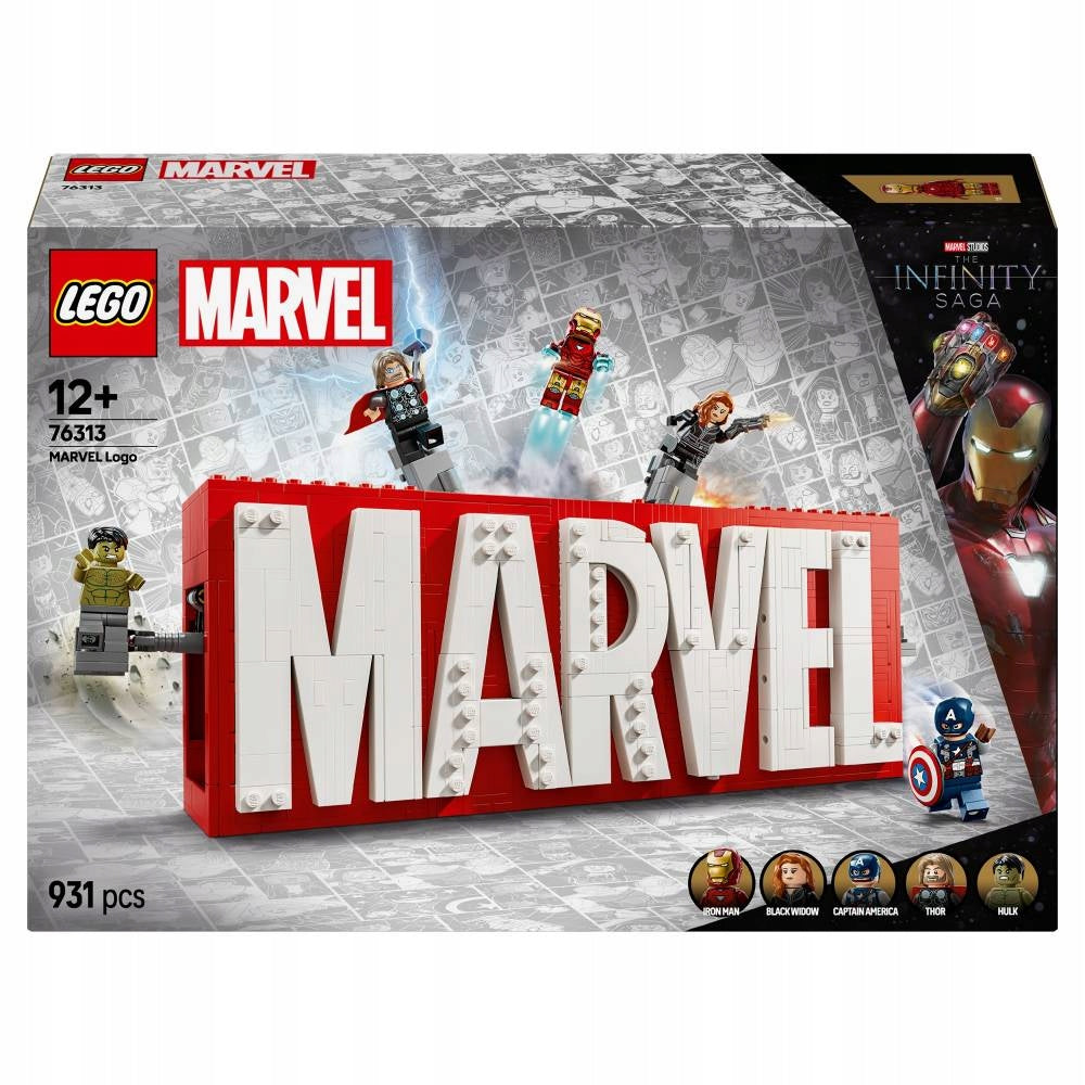 LEGO MARVEL SUPER HEROES Logotipas MARVEL su minifigūrėlėmis 76313