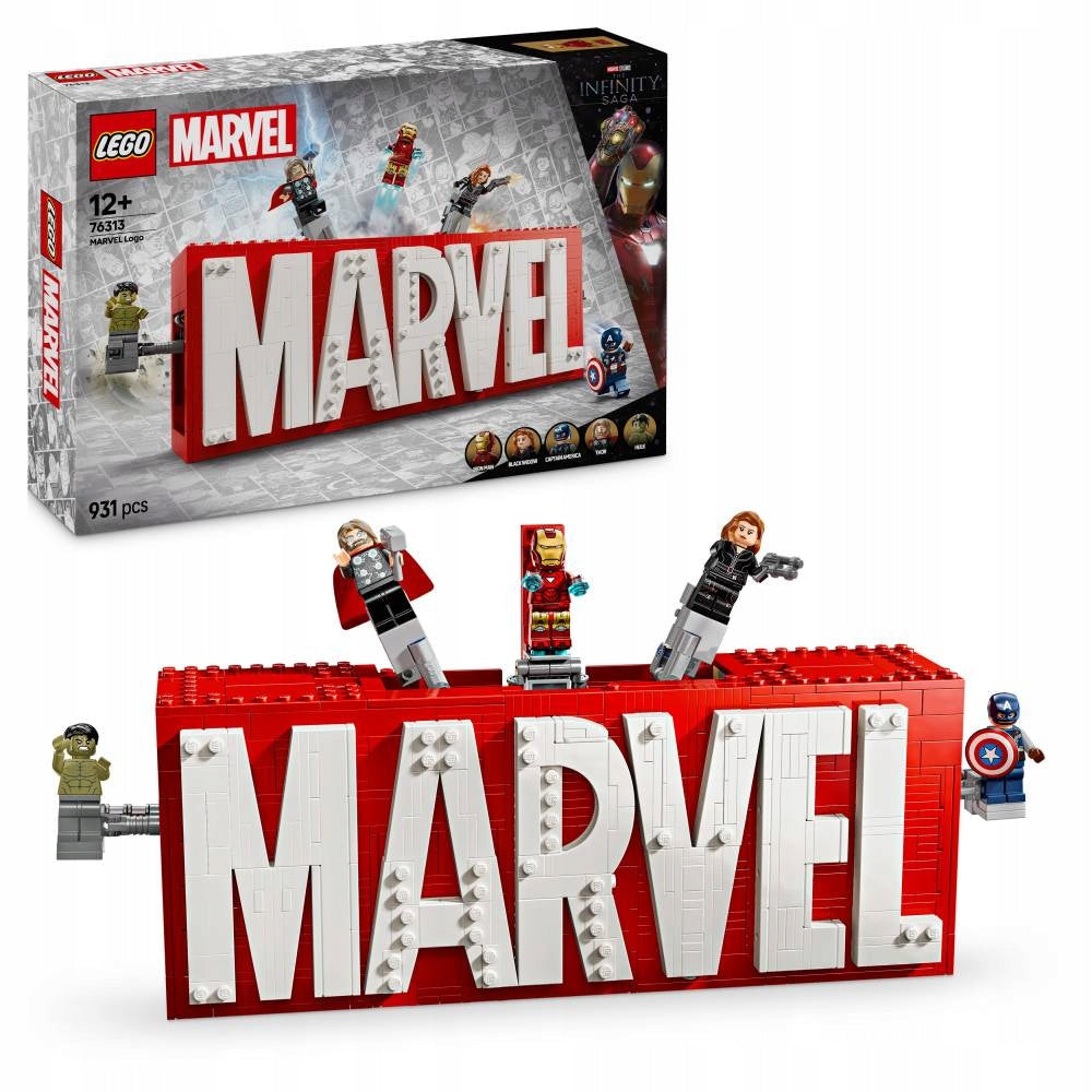 LEGO MARVEL SUPER HEROES Logotipas MARVEL su minifigūrėlėmis 76313