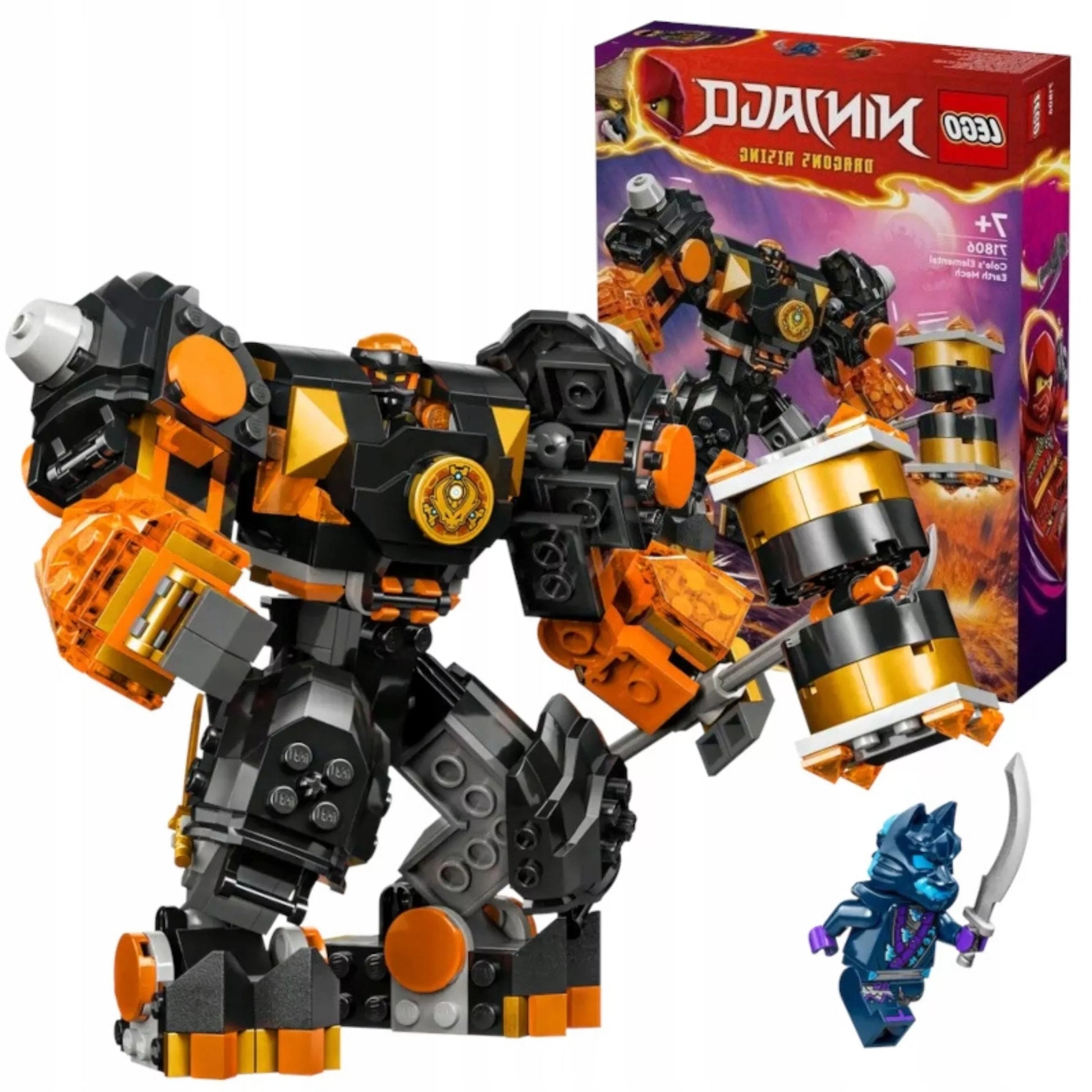 LEGO Ninjago Žemės stichijos Cole’o mech 71806 kaladėlės vaikams