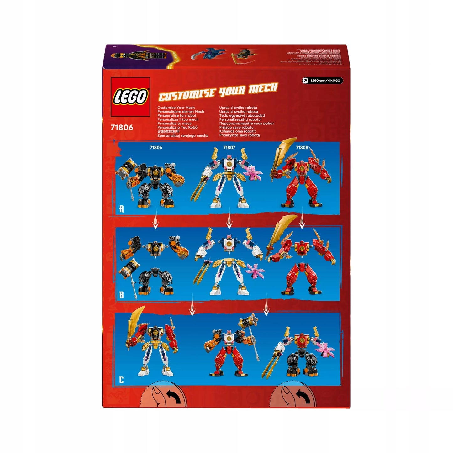 LEGO Ninjago Žemės stichijos Cole’o mech 71806 kaladėlės vaikams