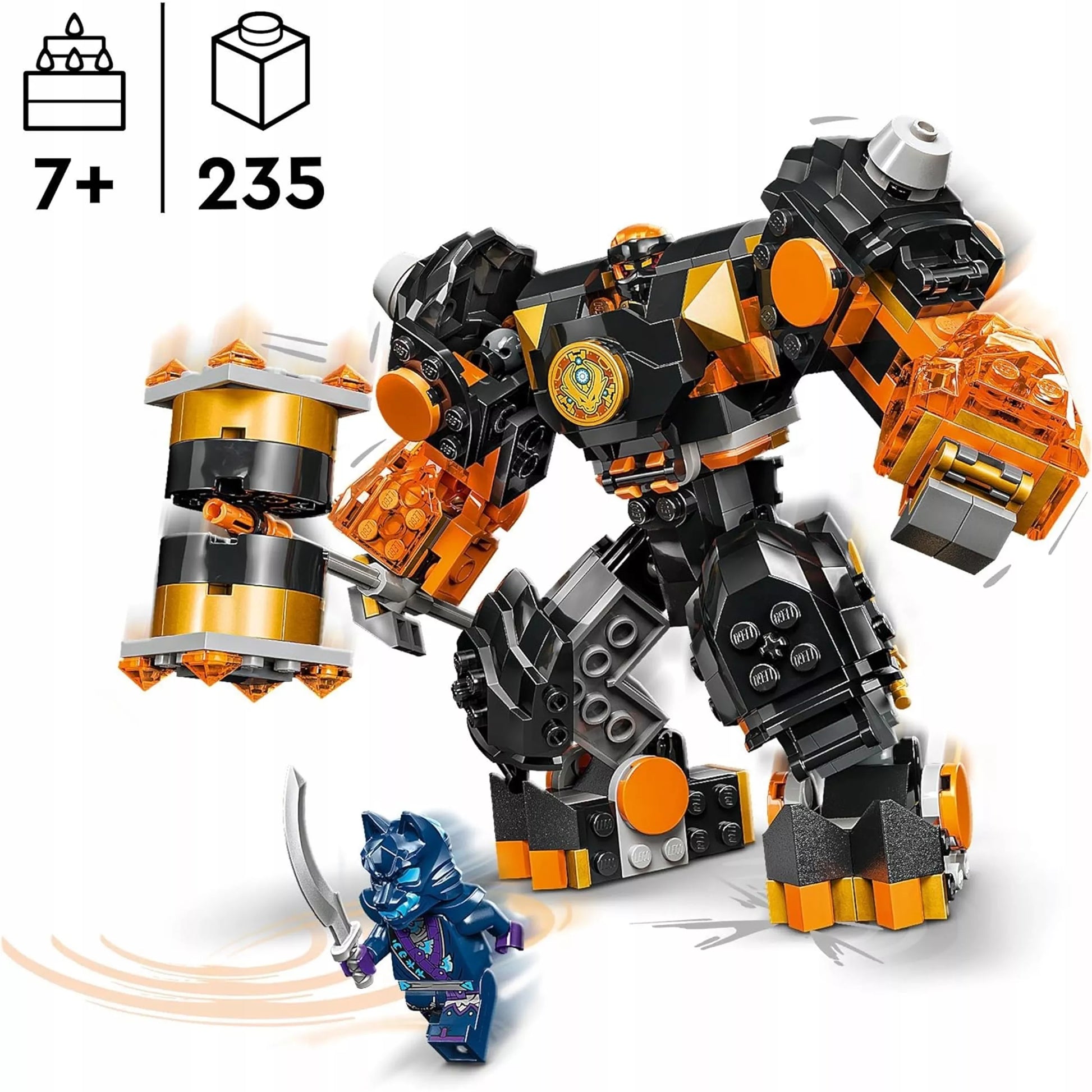 LEGO Ninjago Žemės stichijos Cole’o mech 71806 kaladėlės vaikams