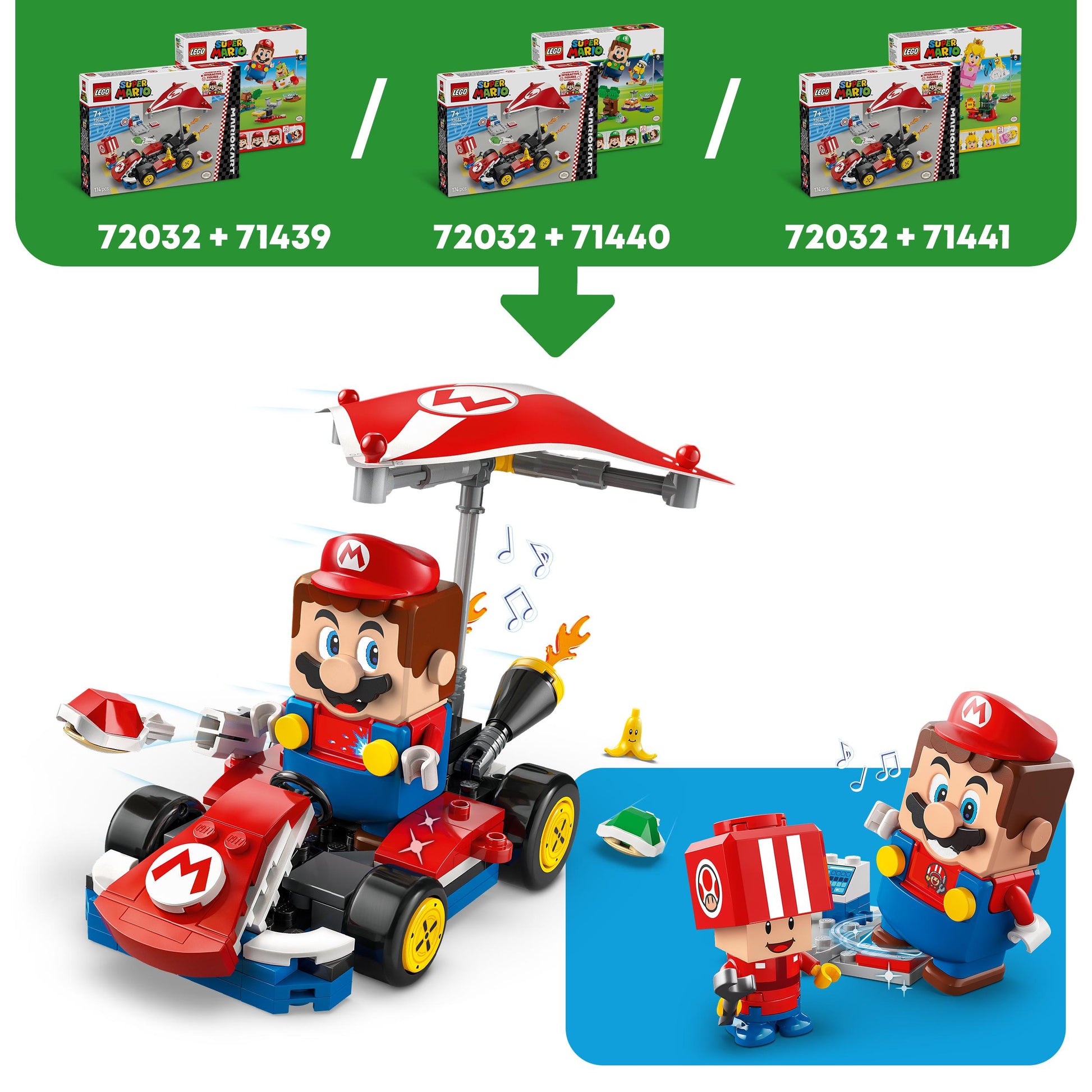 LEGO Super Mario 72032 Mario Kart - Standartinis kartas