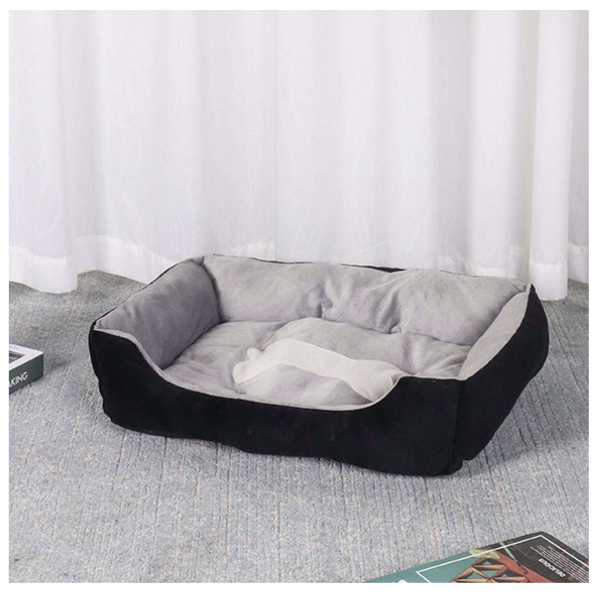 M 50x40cm nameltis miegojimo vieta šunims ir katėms kaulo formos