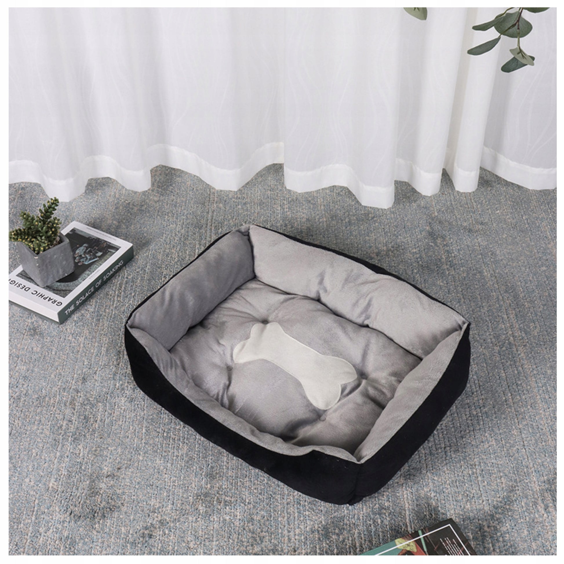 M 50x40cm nameltis miegojimo vieta šunims ir katėms kaulo formos