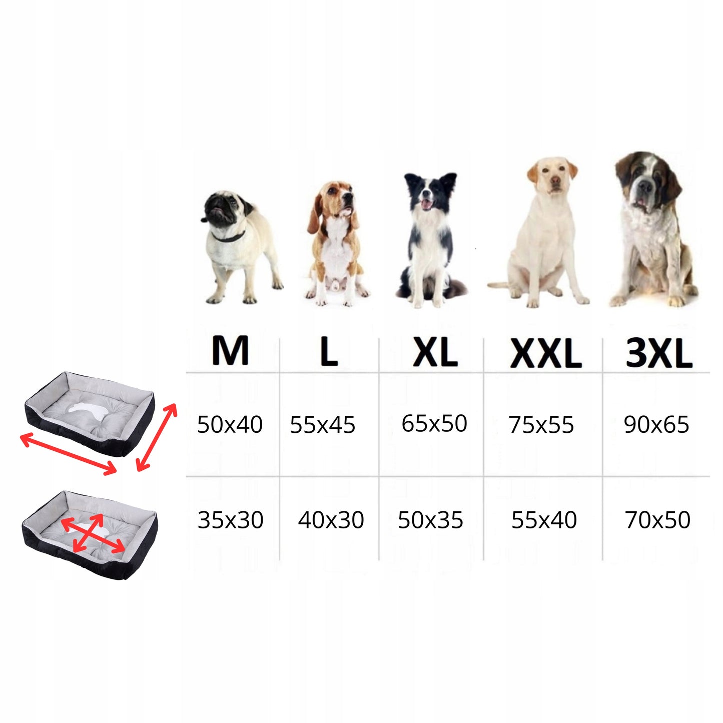 M 50x40cm nameltis miegojimo vieta šunims ir katėms kaulo formos