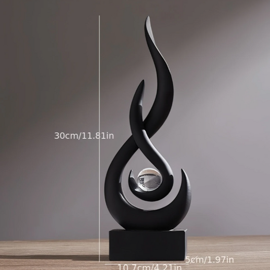 Black Flame Ornament
