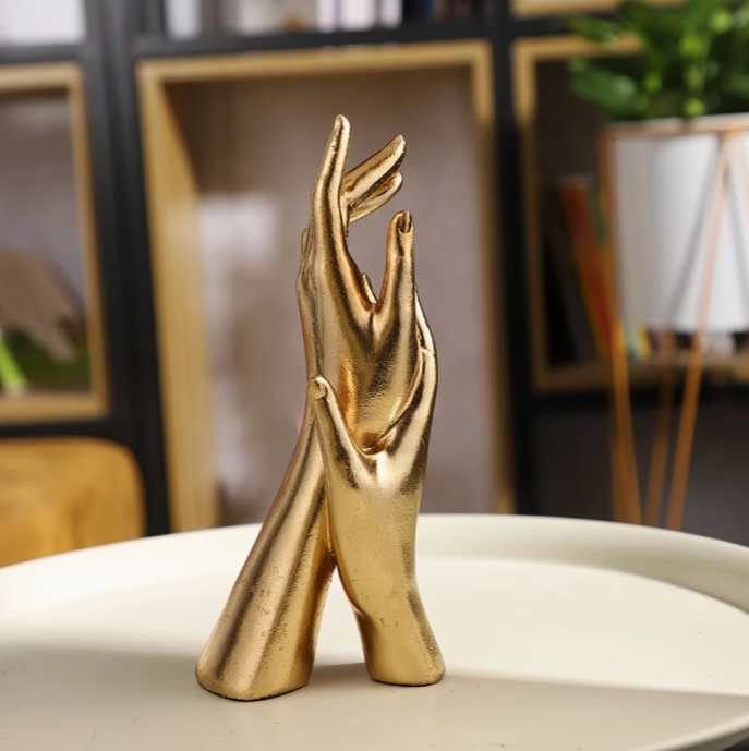 Golden Hands Sculpture