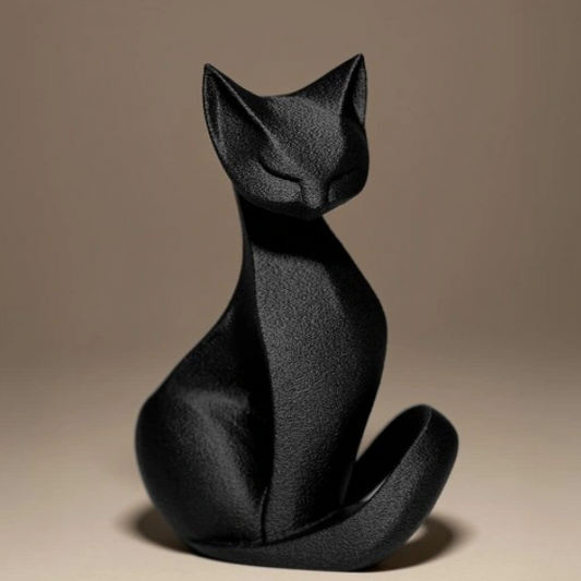 Elegant decorative cat statue