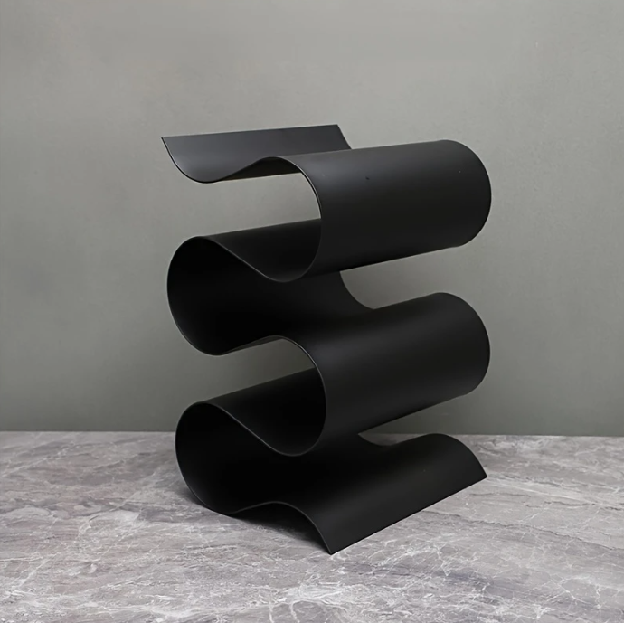 S-shaped wine bottle holder