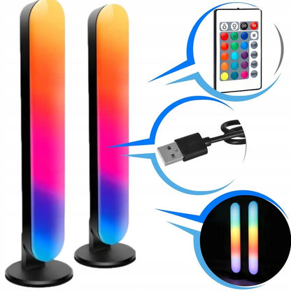 Išmaniosios LED juostelės kompiuteriui, RGB Gaming, 2 vnt.