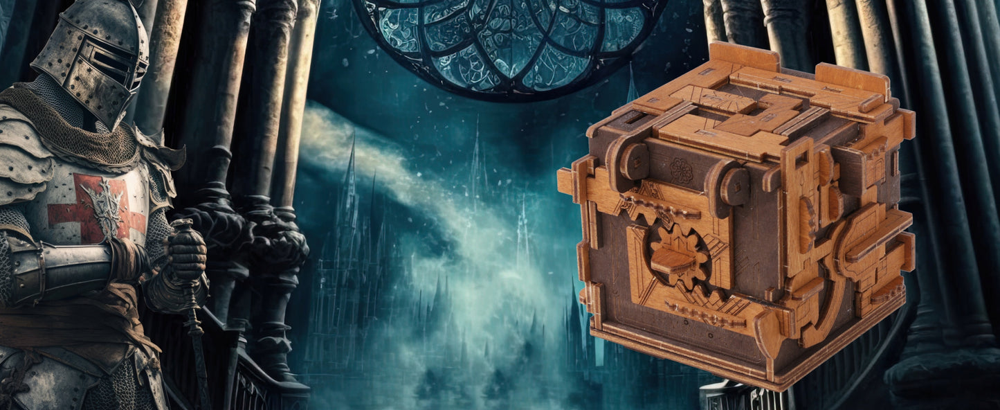 Galvosūkis Escape Room Medinė Dėžutė 3D Dėlionė Wooden.City