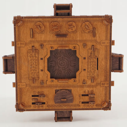 Galvosūkis Majų piramidė Escape Room dėžutė Medinės 3D dėlionės Wooden.City