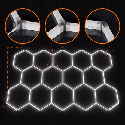 LED Šešiakampė Lubų Lempa 522x298 cm Panelė Apšvietimas Garažui , Dirbtuvėms
