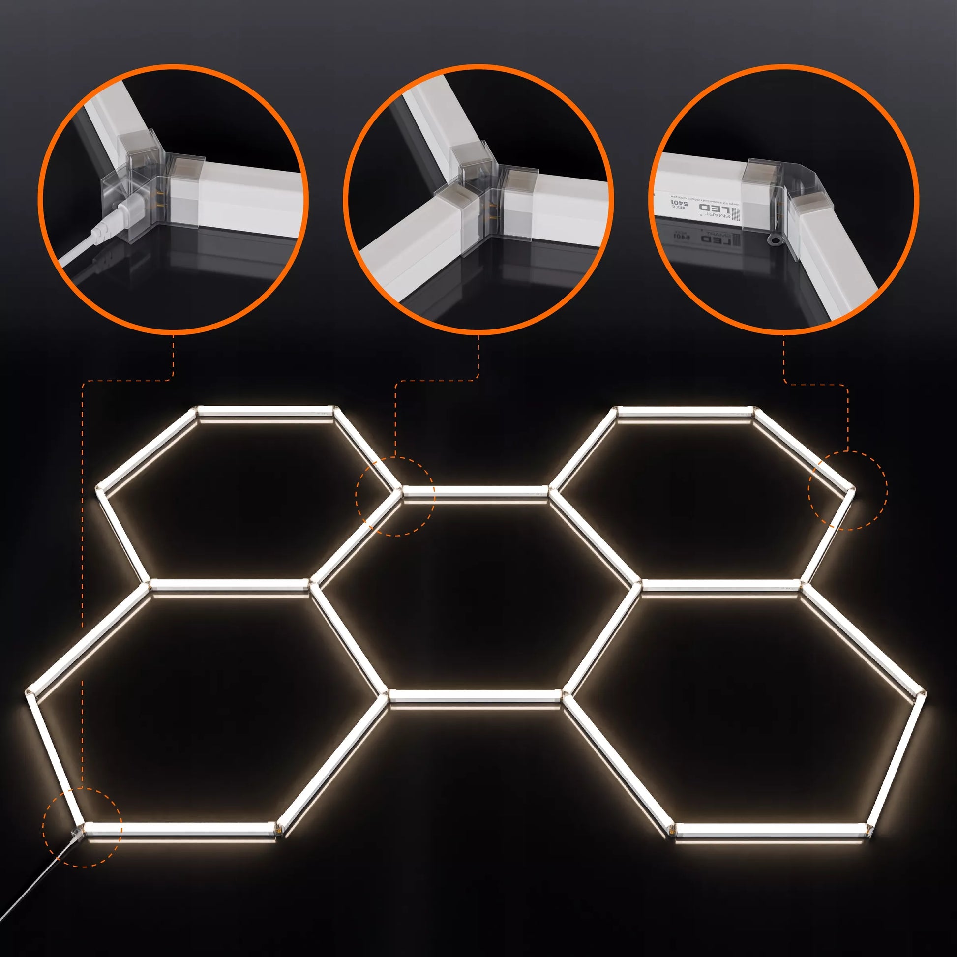 LED šviestuvas Šešiakampis Lubinis Panelė Apšvietimas Garažui, Dirbtuvėms 298x209 cm