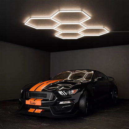LED šviestuvas Šešiakampis Lubinis Panelė Apšvietimas Garažui, Dirbtuvėms 298x209 cm