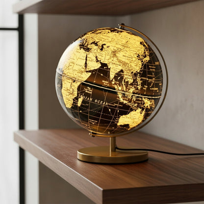 Šviečiantis gaublys – juodos ir auksinės spalvos