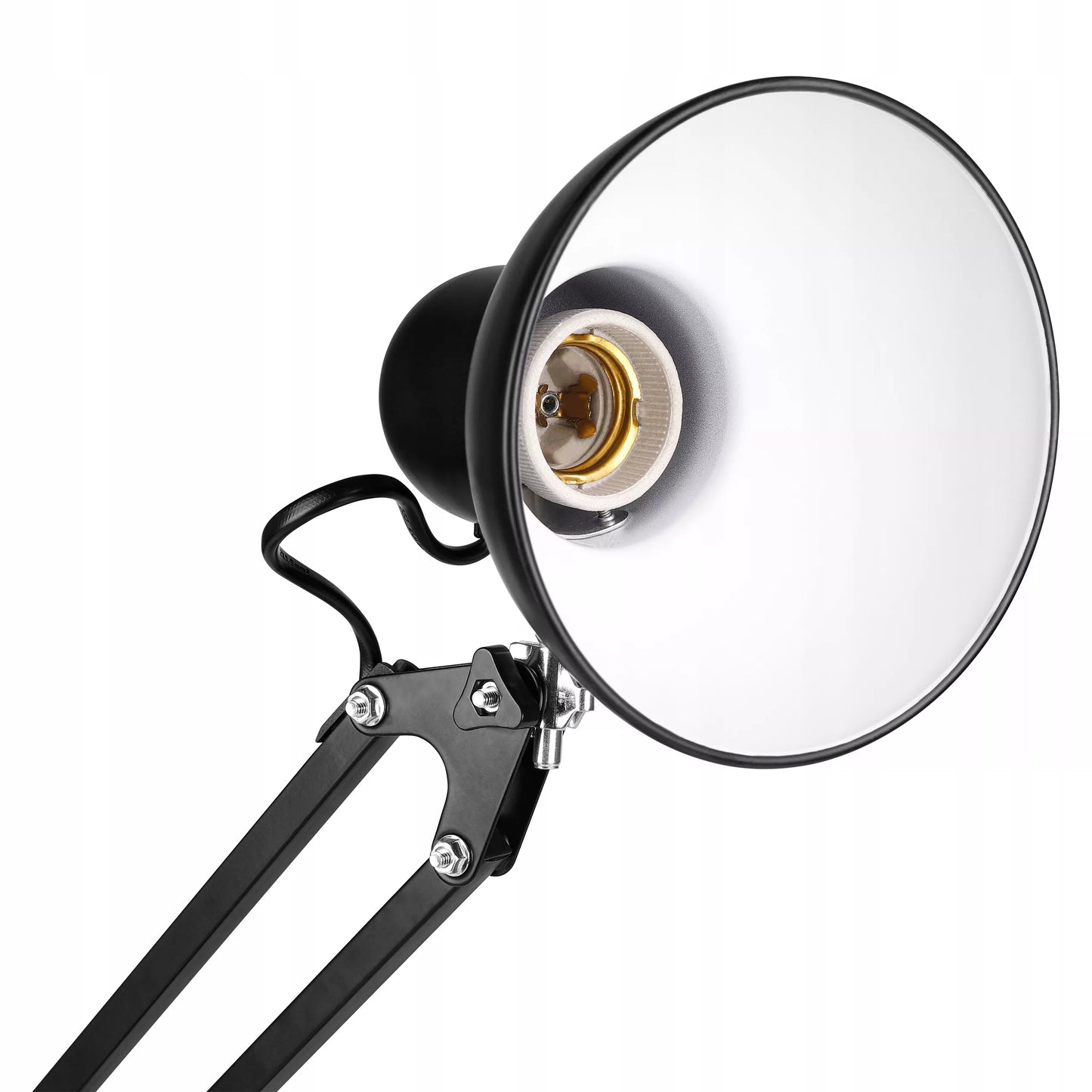 LED stalinė lempa, reguliuojama, juoda, su spaustuku