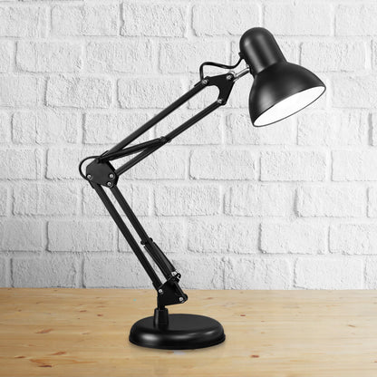 LED stalinė lempa, reguliuojama, juoda, su spaustuku