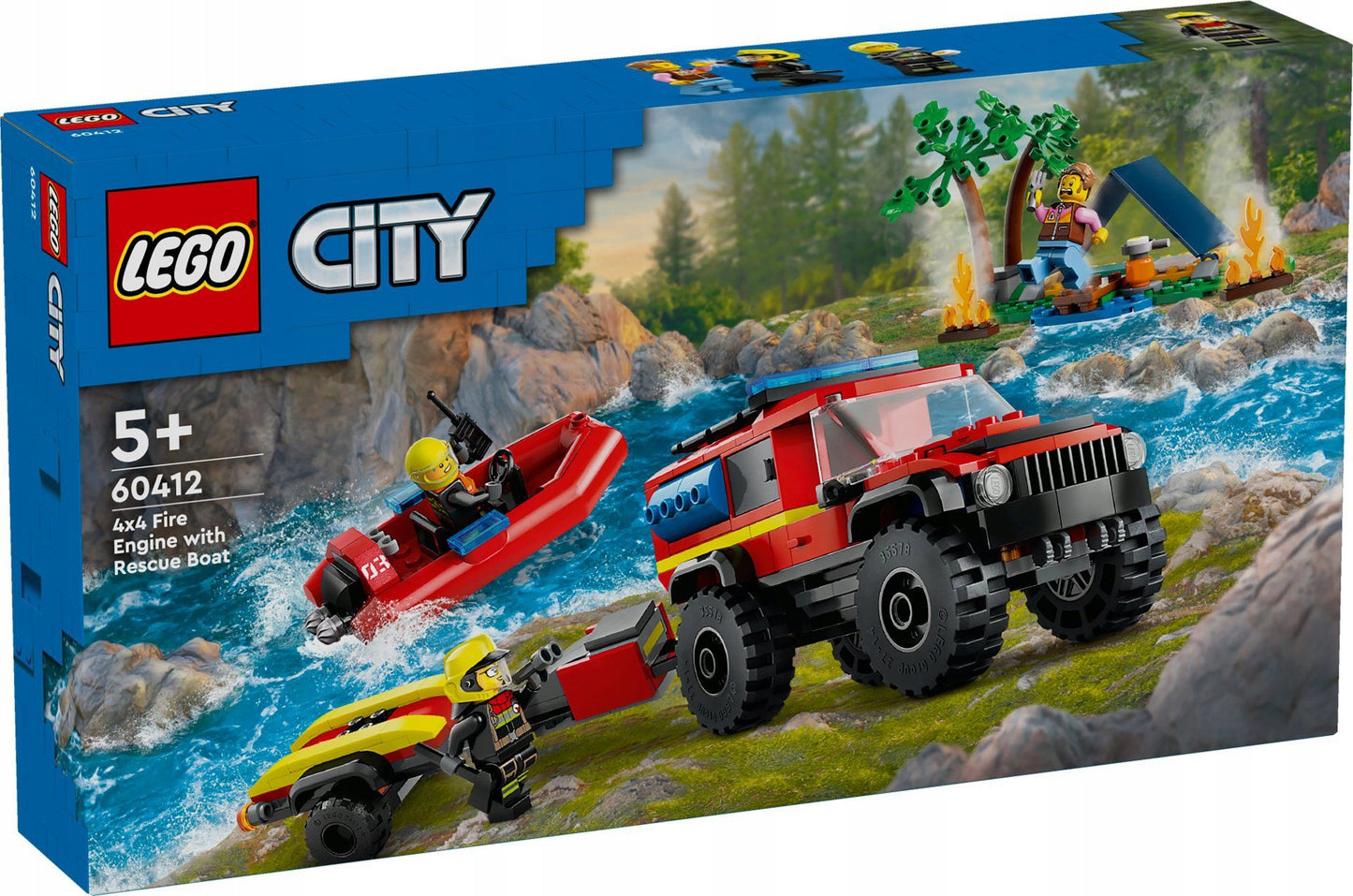 Lego City - Visureigis Gaisrinis Automobilis Su Gelbėjimo Valtimi - 60412