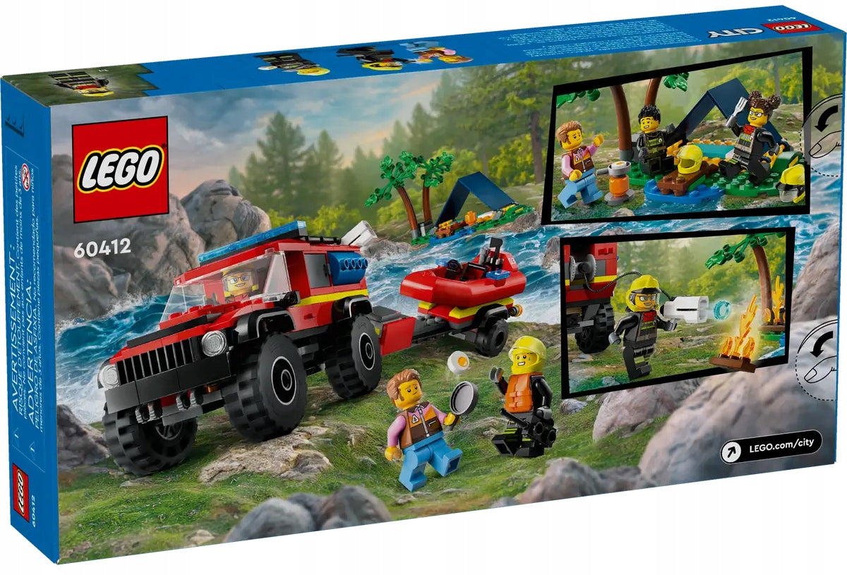 Lego City - Visureigis Gaisrinis Automobilis Su Gelbėjimo Valtimi - 60412
