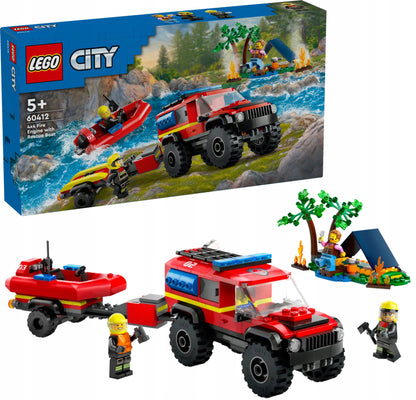 Lego City - Visureigis Gaisrinis Automobilis Su Gelbėjimo Valtimi - 60412