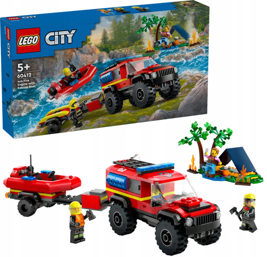 Lego City - Visureigis Gaisrinis Automobilis Su Gelbėjimo Valtimi - 60412