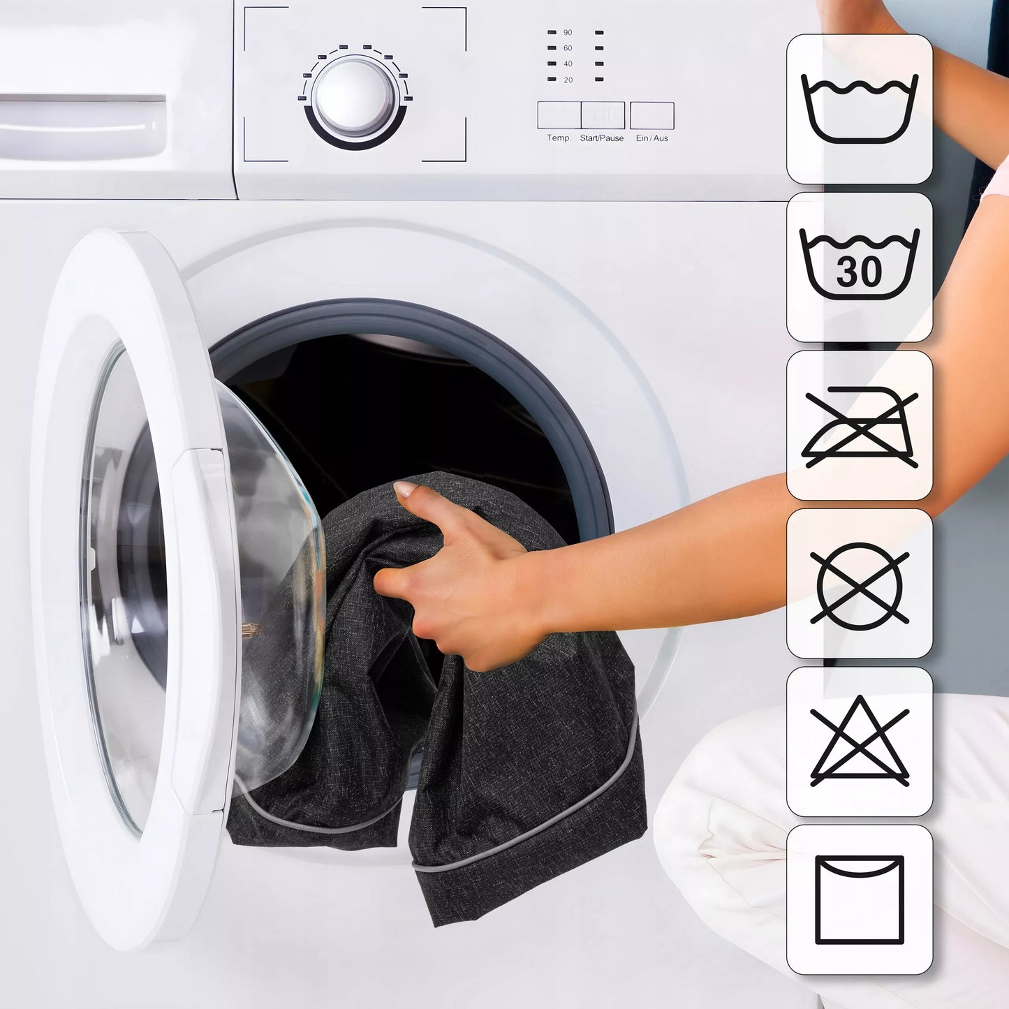 Šuns lova, Sofa Vandeniui atspari Nuimamas užvalkalas XL 100x65 cm