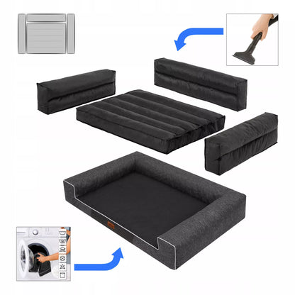 Šuns lova, Sofa Vandeniui atspari Nuimamas užvalkalas XL 100x65 cm