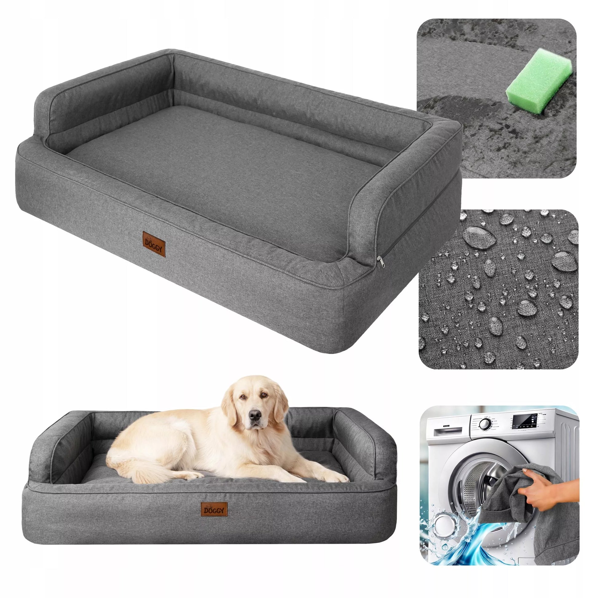 Šunų guolis - sofa, šunų lovelė - atspari vandeniui - XXL 117x79 cm