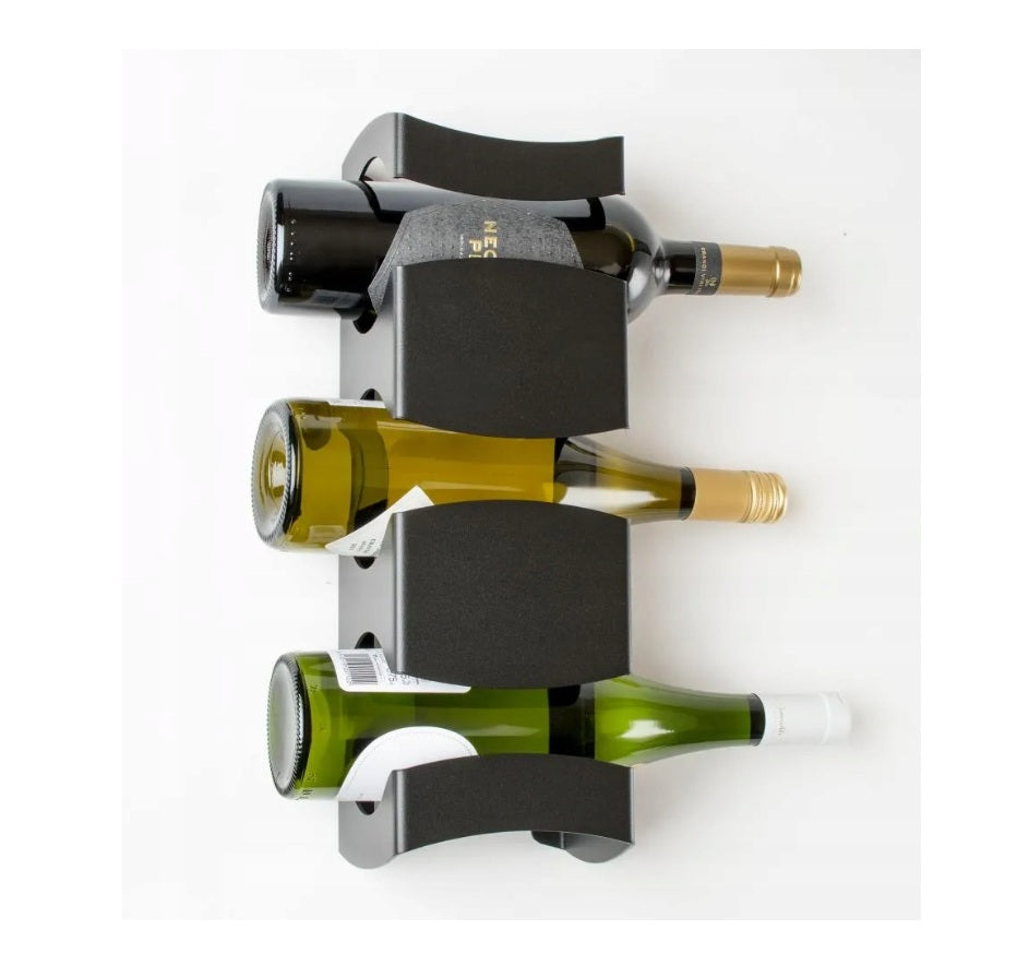 Loft Industrial metalinis vyno stovas (3 bot.)