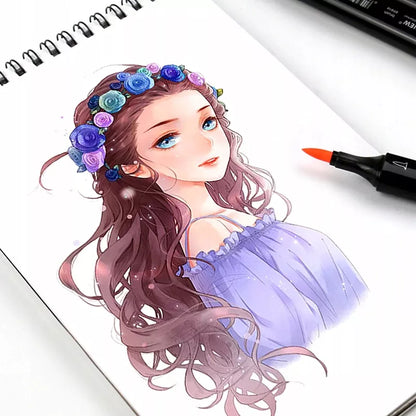 Alkoholiniai markeriai 168 vnt. Dvipusiai Pro markeriai + krepšys