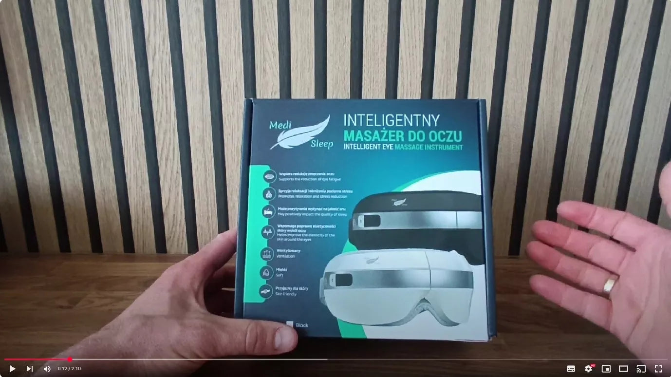 Veido ir akių masažuoklis su šiltu kompresu, 4 masažo režimai, BLUETOOTH reguliuojamas