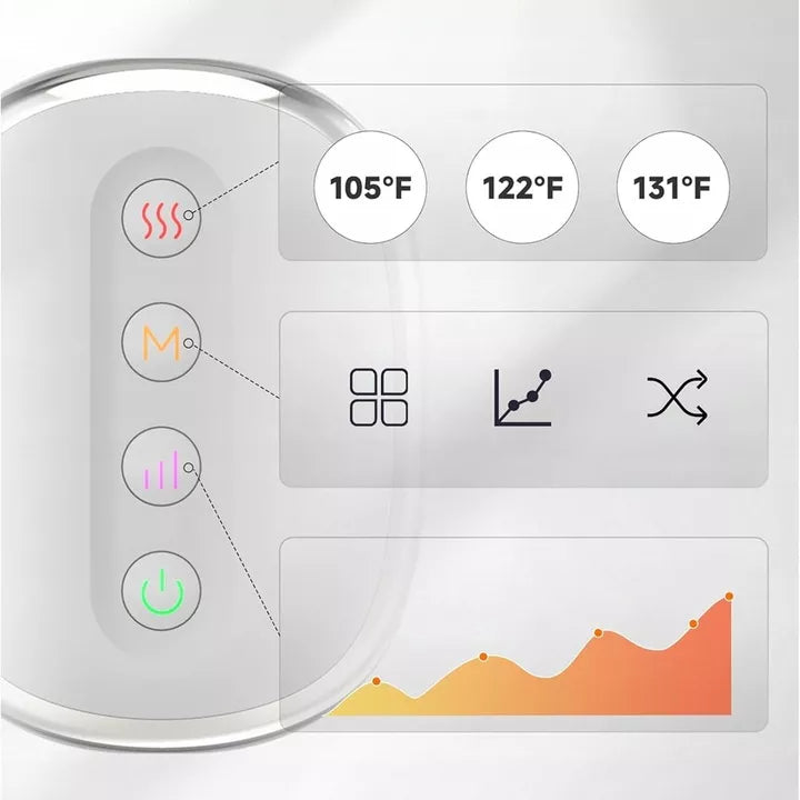 Pneumatinis rankų masažuoklis su akupresūros funkcija, pilkas