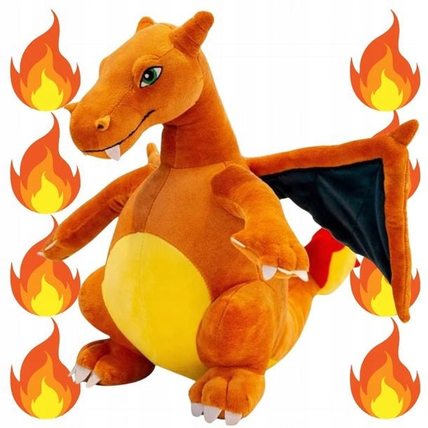 Pliušinis žaislas POKEMON CHARIZARD Oranžinis drakonas vaikams 30cm