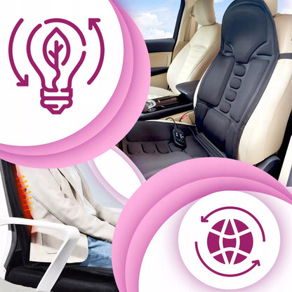 Automobilinis masažinis kilimėlis sėdynei, masažas, šildymas + pultelis