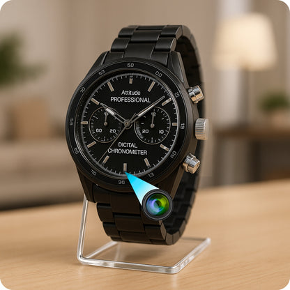 Išmanus laikrodis su mini kamera, diktofonu ir judesio jutikliu