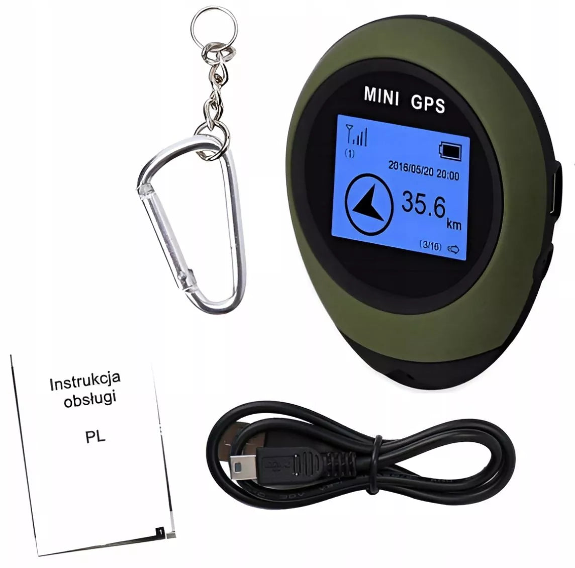 Mini GPS lokatorius turistinis (miškui, grybavimui), palydovinė navigacija