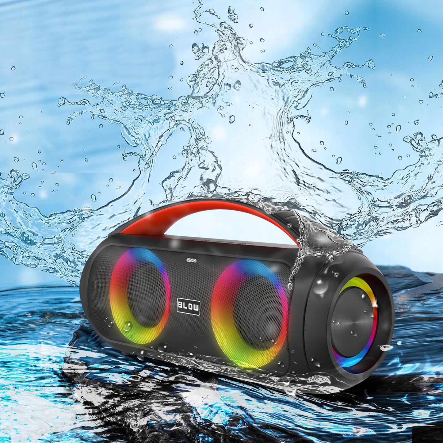 Galingas Bluetooth garsiakalbis Nešiojamas Boombox su mikrofonu, nuotolinio valdymo pulteliu, USB, SD, FM, KARAOKE