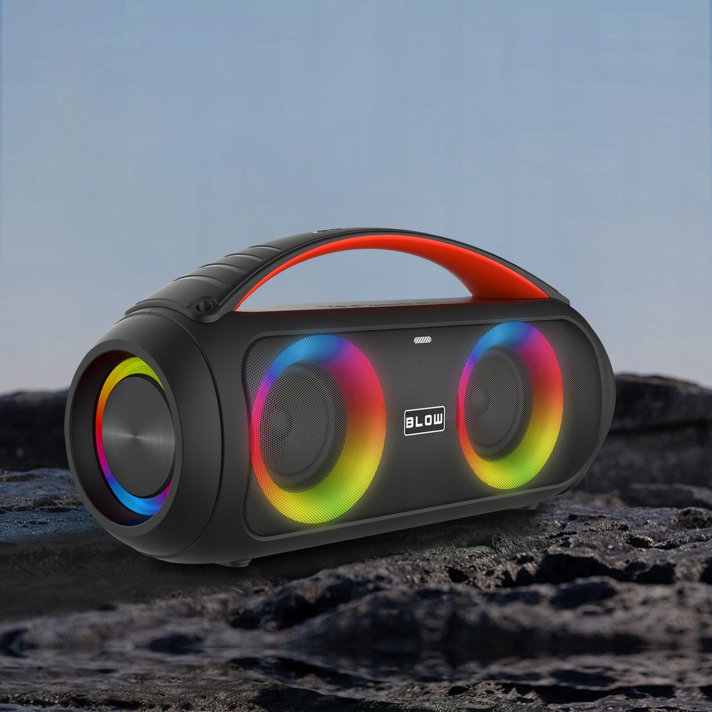 Galingas Bluetooth garsiakalbis Nešiojamas Boombox su mikrofonu, nuotolinio valdymo pulteliu, USB, SD, FM, KARAOKE