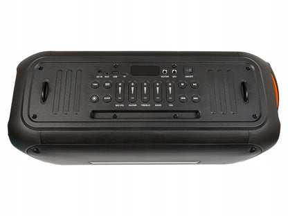 Galingas Bluetooth nešiojamas mobilus garsiakalbis su mikrofonu, nuotolinio valdymo pulteliu, USB, SD, Karaoke