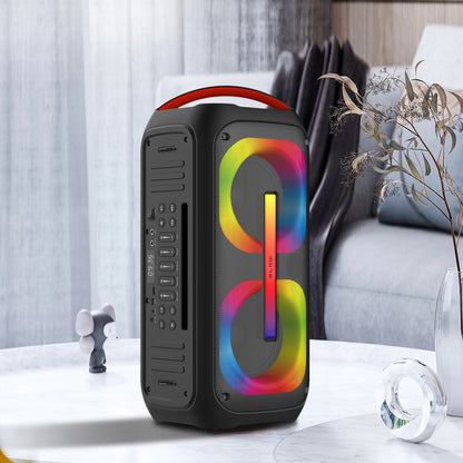 Galingas Bluetooth nešiojamas mobilus garsiakalbis su mikrofonu, nuotolinio valdymo pulteliu, USB, SD, Karaoke