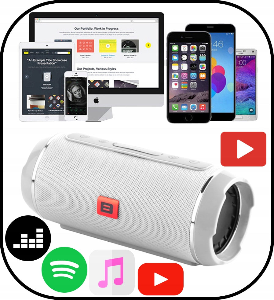 Galingas Bluetooth garsiakalbis USB SD Nešiojamas Belaidis Radijas Bokštas Boombox