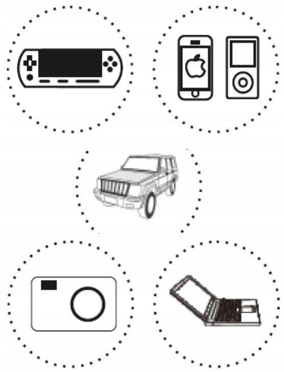 Galingas Powerbank Starteris Boosteris su Kabeliais, Žibintuvėlis, Rinkinys 16800mAh
