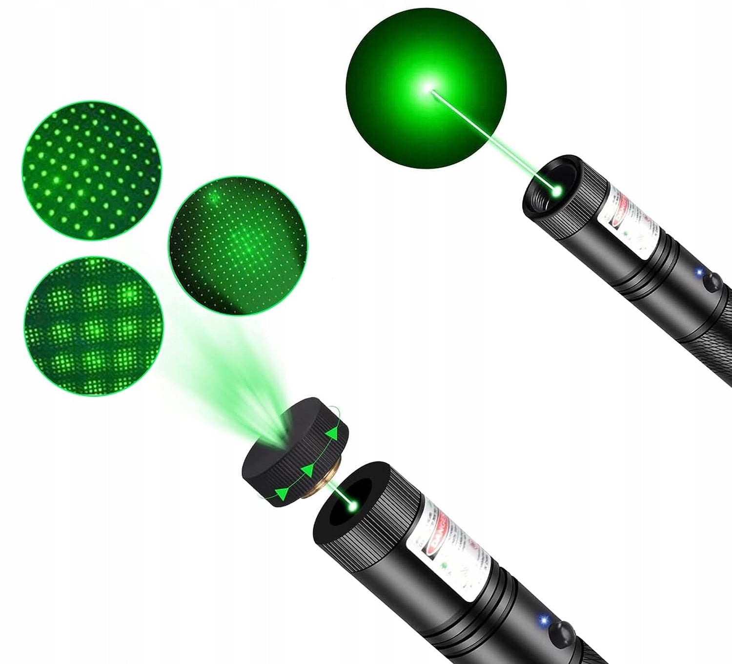 Galingas Žalias Lazerinis Rodiklis ULTRA 90000W Mega Nuotolis 4in1 Lazeris