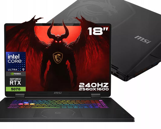MSI Crosshair 18HX AI žaidimų nešiojamas kompiuteris 18" QHD+ 240Hz / Core Ultra 9 / RTX 5070 / 32GB RAM / 2TB SSD
