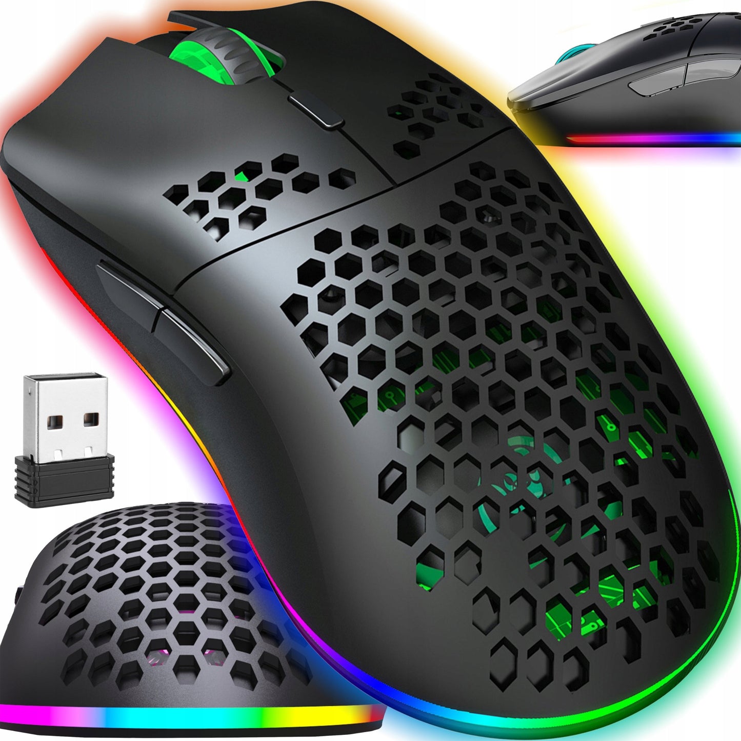 Belaidė žaidimų pelė - RGB