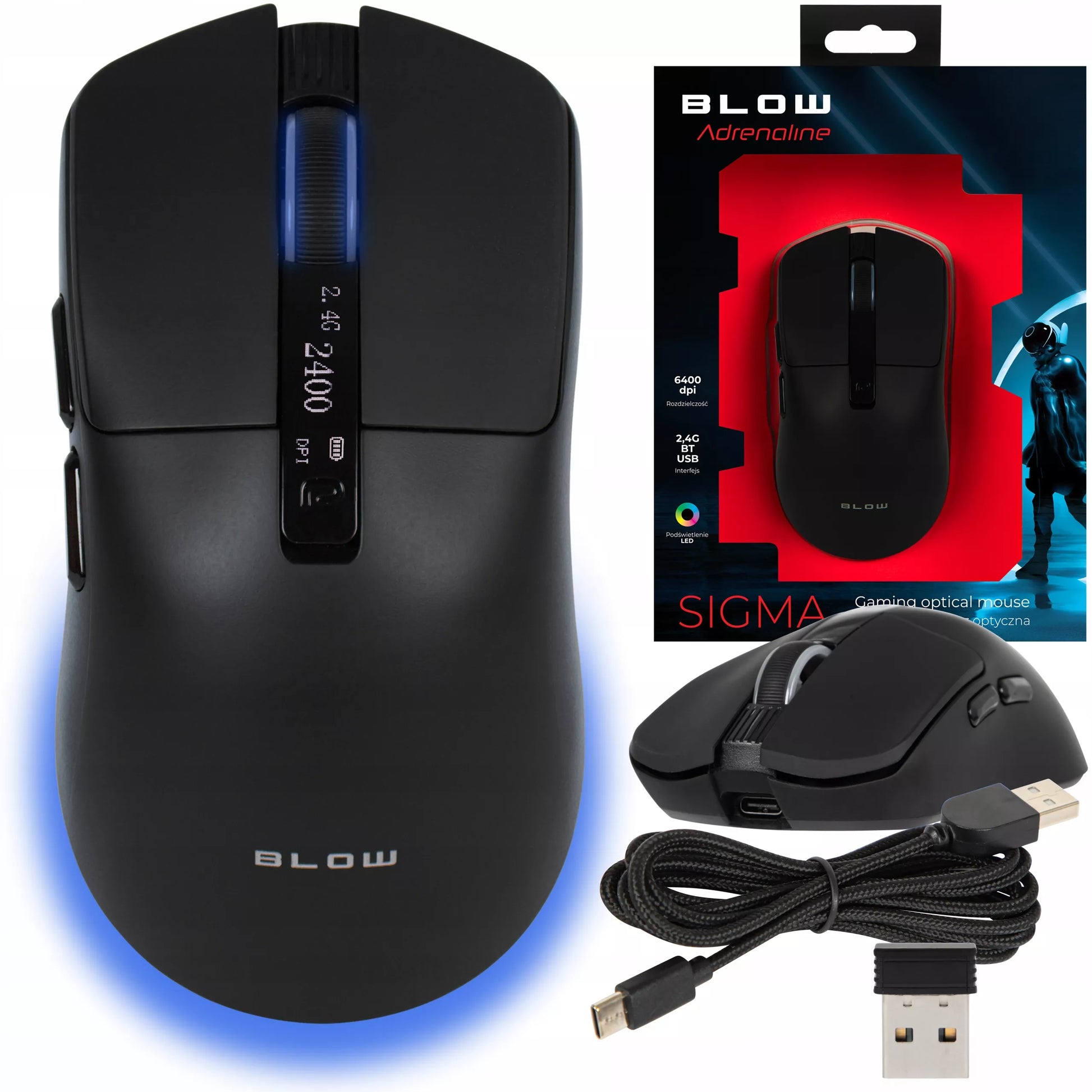 Belaidė Kompiuterinė Optinė Žaidimų Pelė USB Bluetooth 2.4G