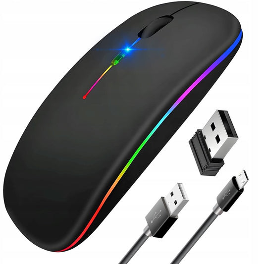 MYSZ Myszka Žaidimų RGB Belaidė 1200 DPI Kompiuteriui / Nešiojamam Kompiuteriui