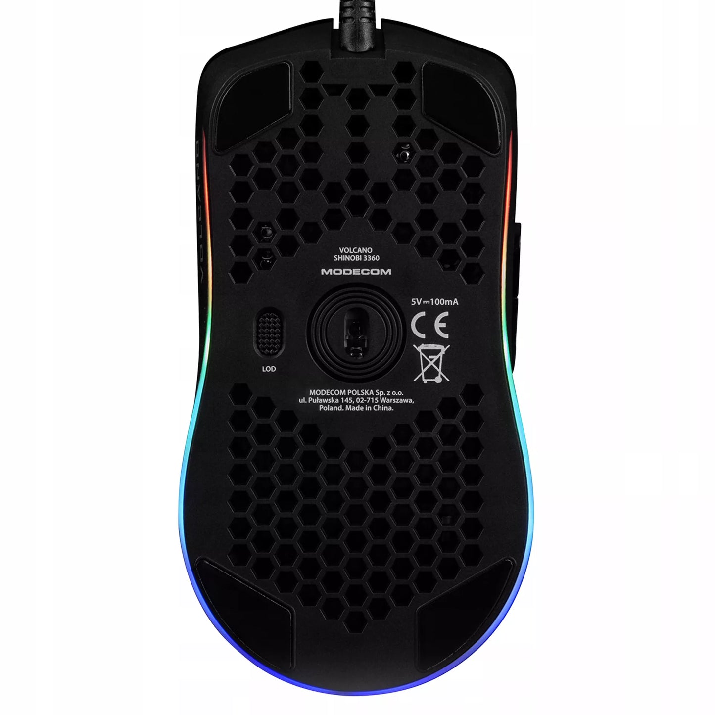 Laidinė žaidimų pelė - RGB apšvietimas - Optinis jutiklis 12400 DPI